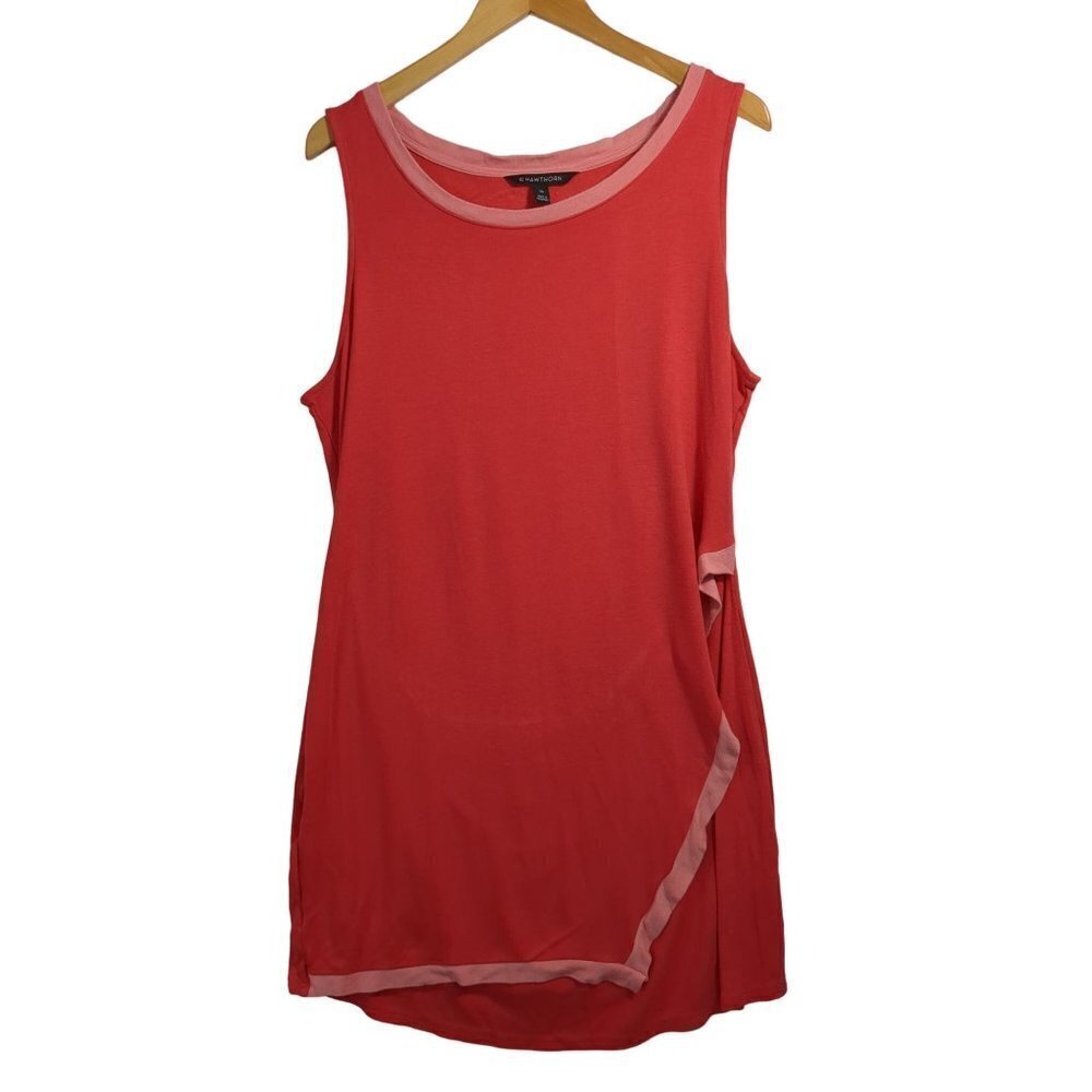 41 Hawthorn Dress Womens XXL Melon‎ Pink Shift Pullover Sleeveless Knit Mini